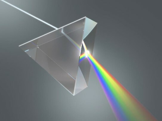 Prism refracting light
